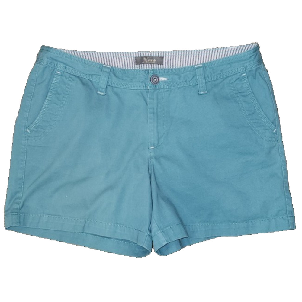 Natural Reflections Seafoam Green Chino Shorts Sz 12 100% Cotton